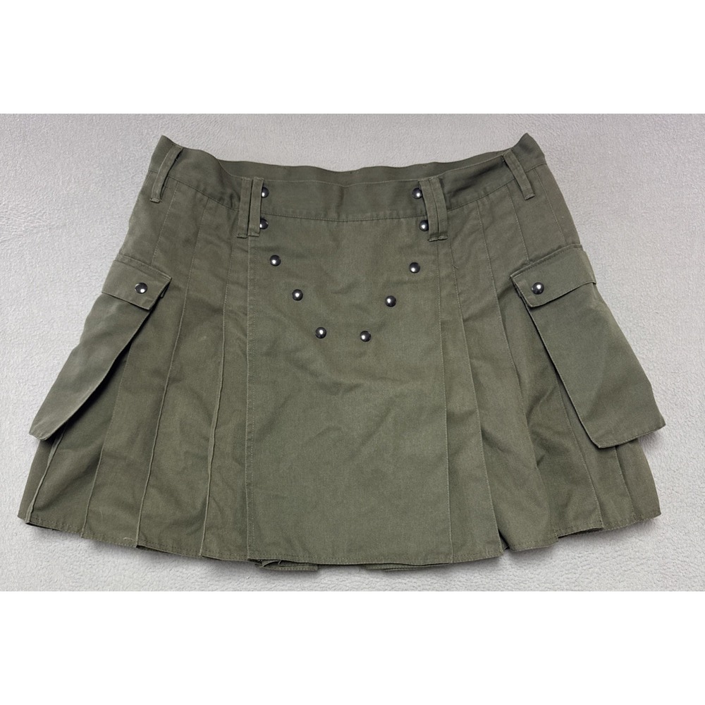 Utilikilt Mens Kilt Olive Canvas Mocker Lumberjack Utility Heavy Kilt Size 46